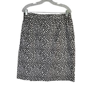 VTG Anne Fairbanks 100% Cotton Polka Dot Knee Length Skirt Sz 14 Modern 8 / 10